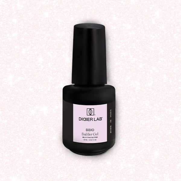 Ehitusgeel, BBIO, milky pink glitter, Didier Lab, 15ml