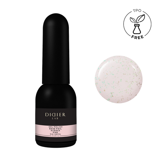Aluslakk, Rubber Base, Foil Pink, HEMA&TPO vaba, Didier Lab,  10ml