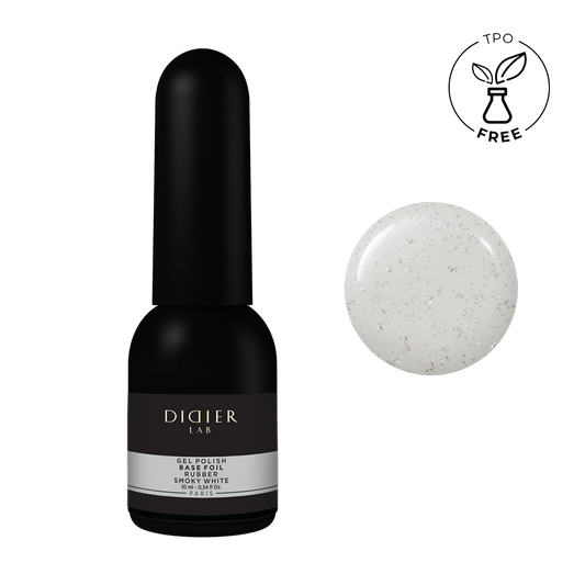Aluslakk, Rubber Base, Foil Smoky White, HEMA&TPO vaba, Didier Lab, 10ml