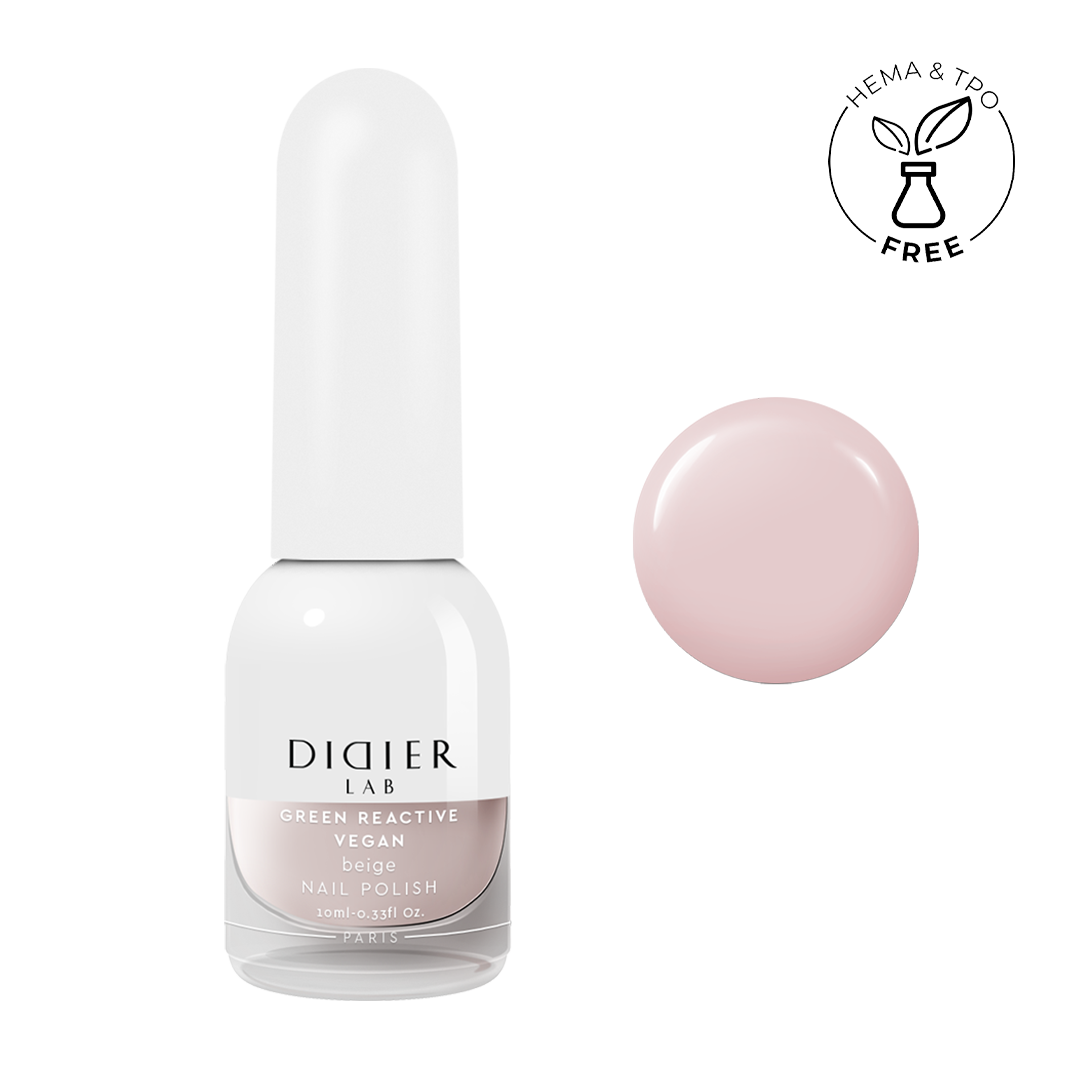 Küünelakk, Vegan Green Reactive, Beige, HEMA&TPO vaba, Didier Lab, 10ml