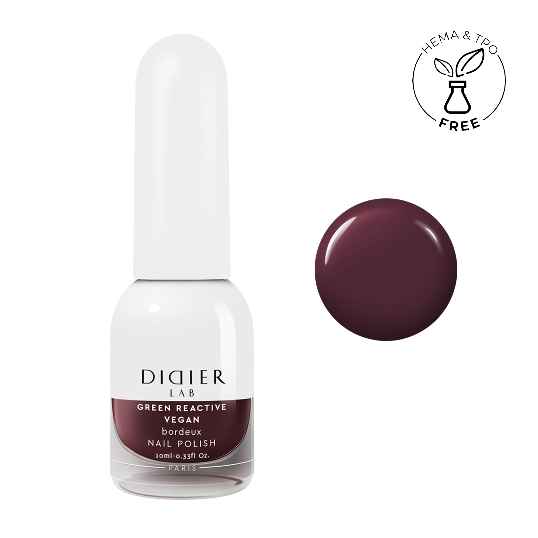 Küünelakk, Vegan Green Reactive, Bordeaux, Didier Lab, 10ml