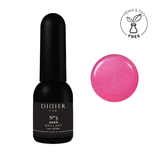 Geellakk, Brillant Neon, No3, HEMA&TPO vaba, Didier Lab, 8ml