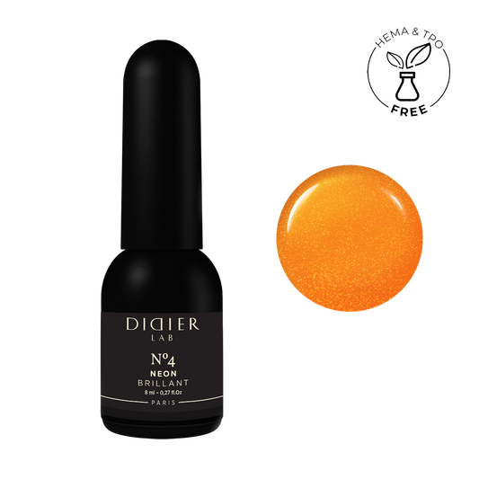 Geellakk, Brillant Neon, No4, HEMA&TPO vaba, Didier Lab, 8ml