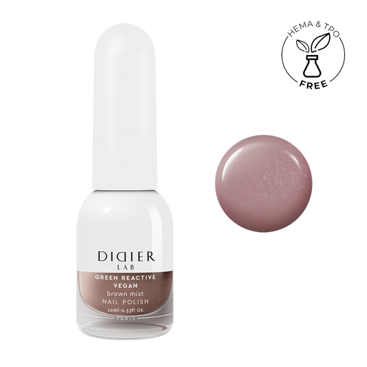 Küünelakk, Vegan Green Reactive, Brown Mist, HEMA&TPO vaba, Didier Lab, 10ml