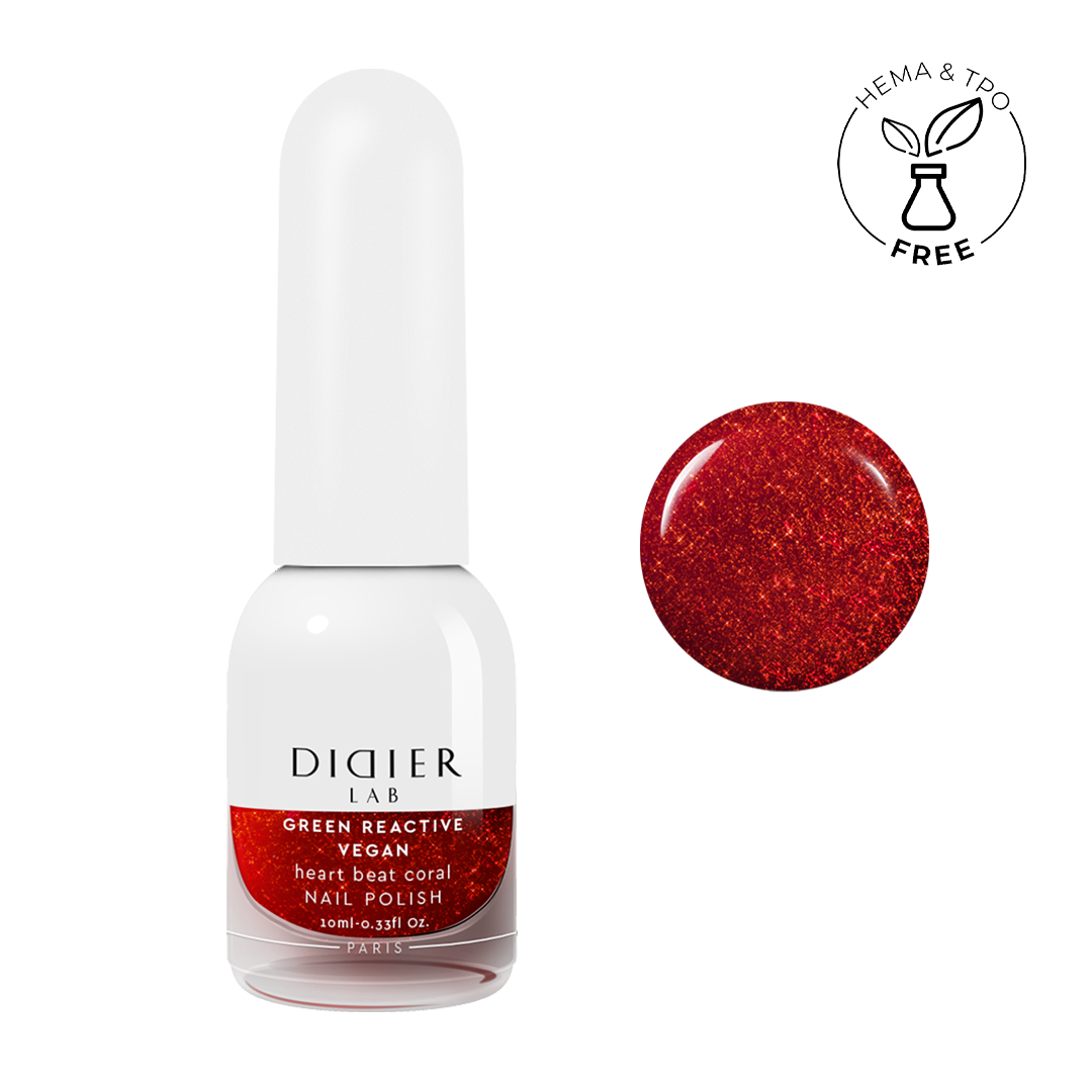 Küünelakk, Vegan Green Reactive, Heart Beat Coral, Didier Lab, 10ml
