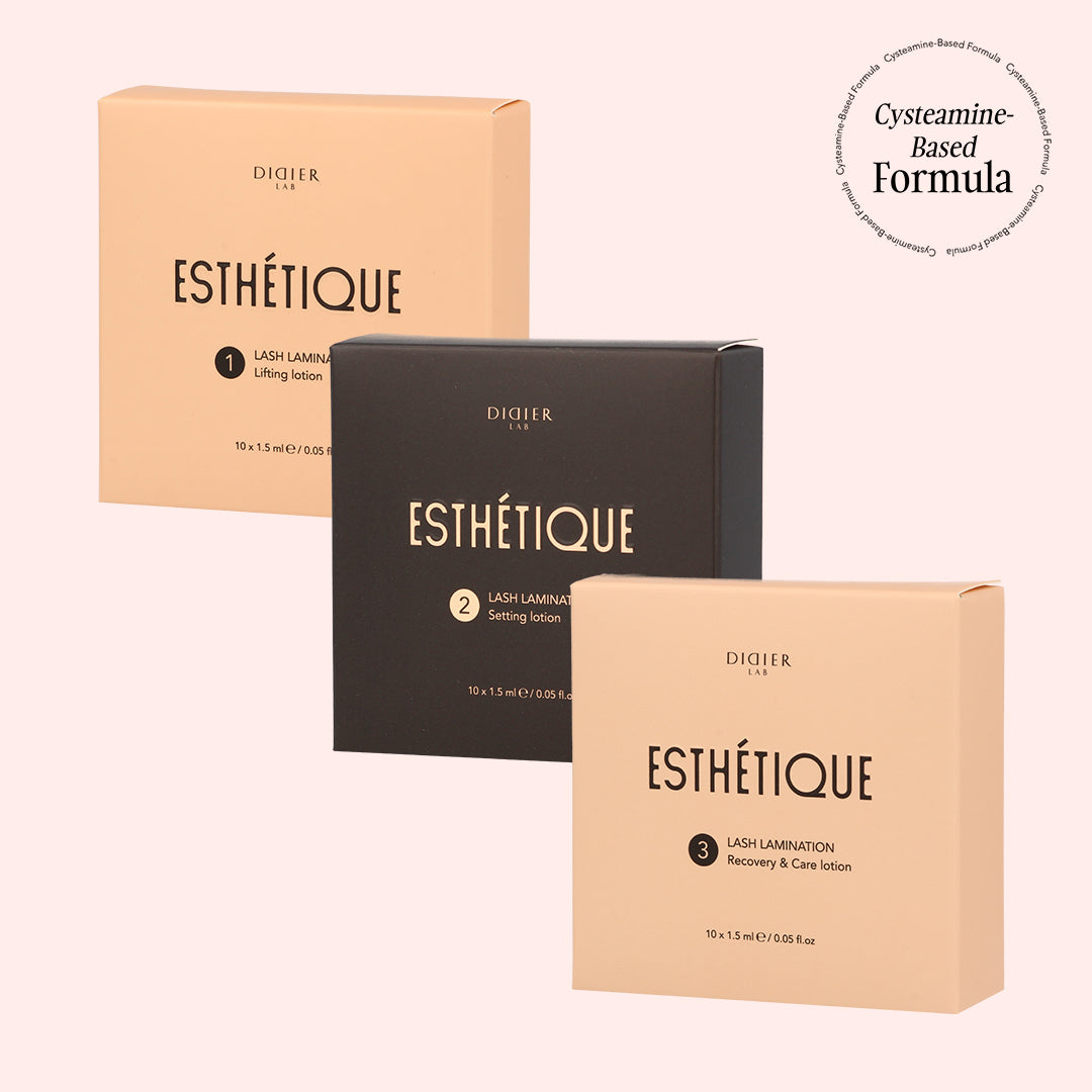 Ripsmete lamineerimise komplekt, Esthétique, Didier Lab, 3 x 10tk x 1,5ml