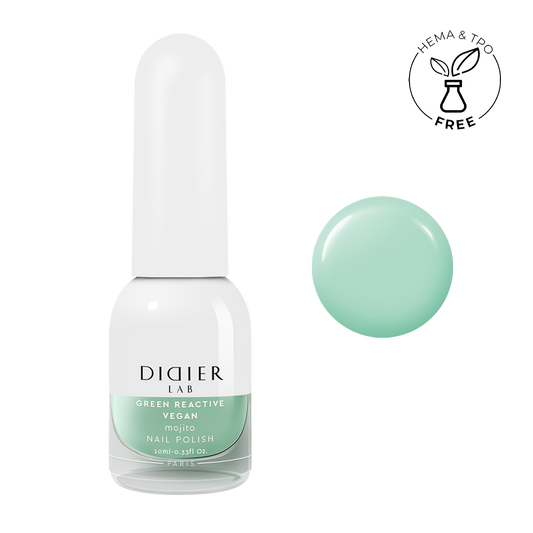 Küünelakk, Vegan Green Reactive, Mojito, HEMA&TPO vaba, Didier Lab, 10ml
