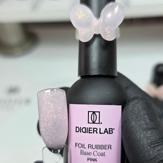 Aluslakk, Rubber Base, Foil Pink, Didier Lab, 10ml