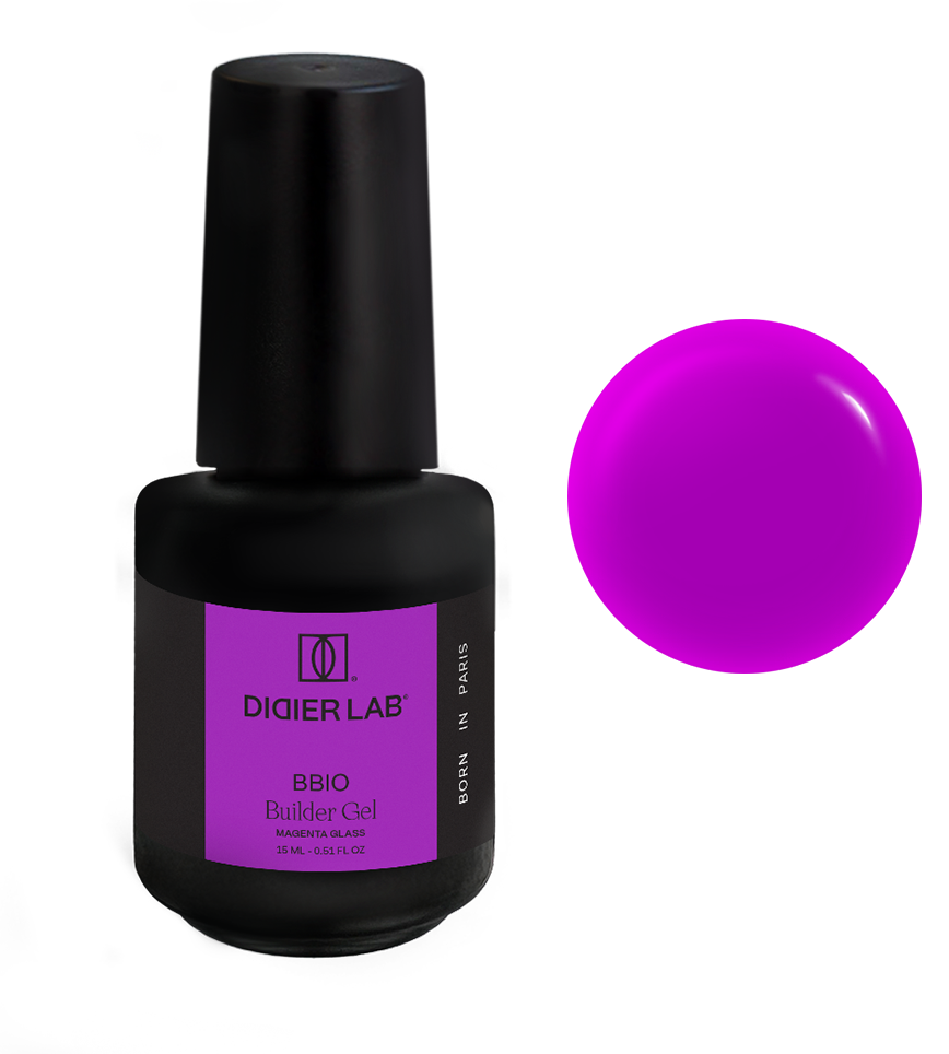 Ehitusgeel, BBIO Glass, magenta glass, HEMA&TPO vaba, Didier Lab, 15ml