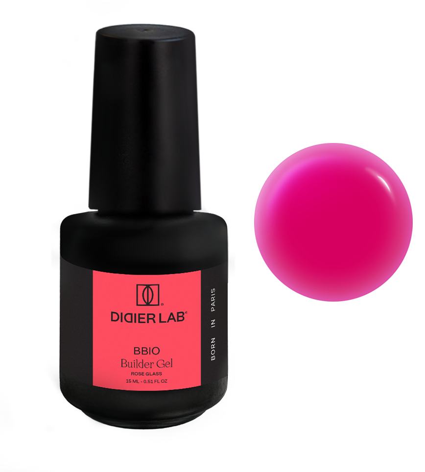 Ehitusgeel, BBIO Glass, rose glass, HEMA&TPO vaba, Didier Lab, 15ml