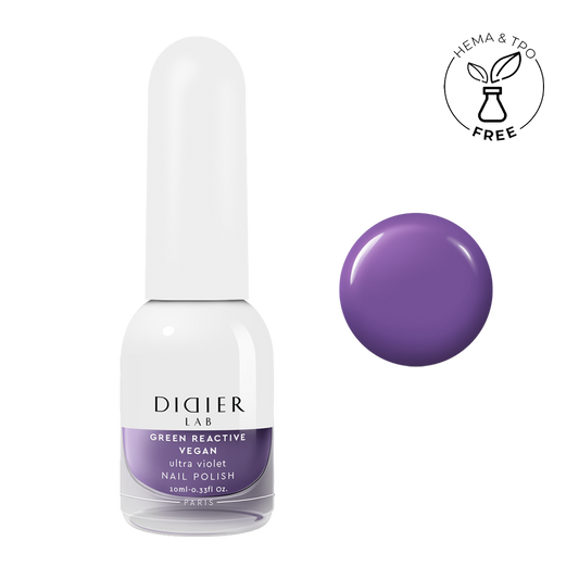 Küünelakk, Vegan Green Reactive, Ultra Violet, HEMA&TPO vaba, Didier Lab, 10ml