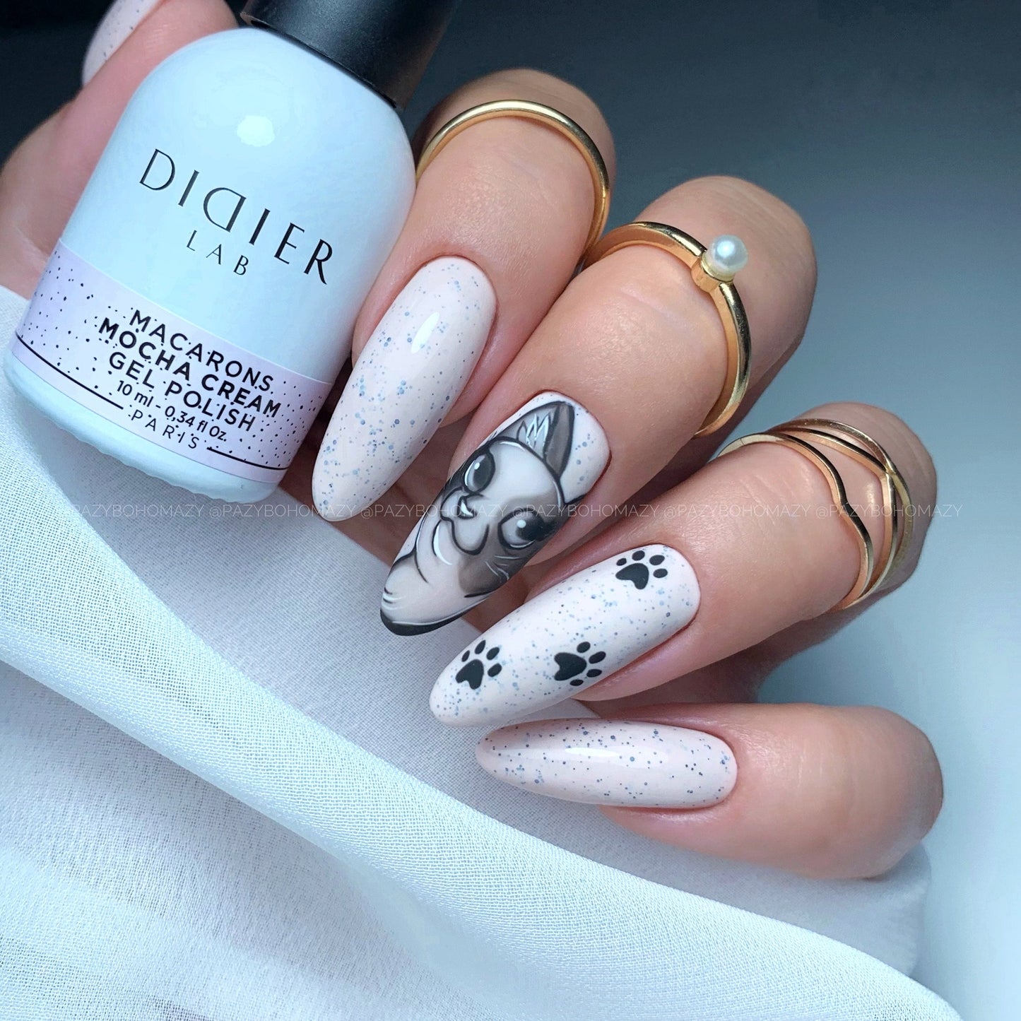 Geellakk, Macarons, mocha cream, HEMA&TPO vaba, Didier Lab, 10ml