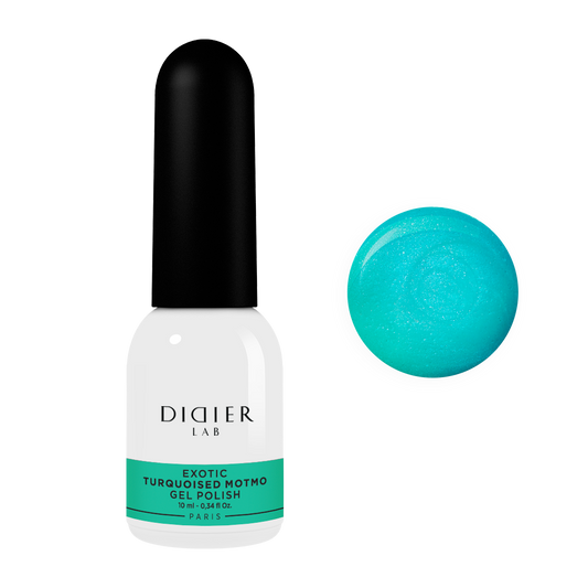 Geellakk, Exotic, Turquoised Motmo, HEMA&TPO vaba, Didier Lab, 10ml