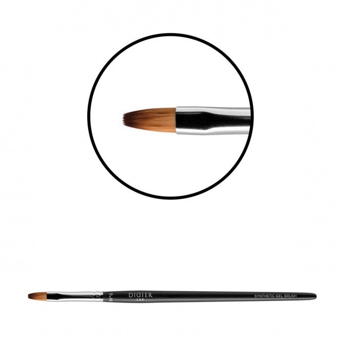 Geelipintsel, No6 ovaalne, red sable synthetic, Didier Lab
