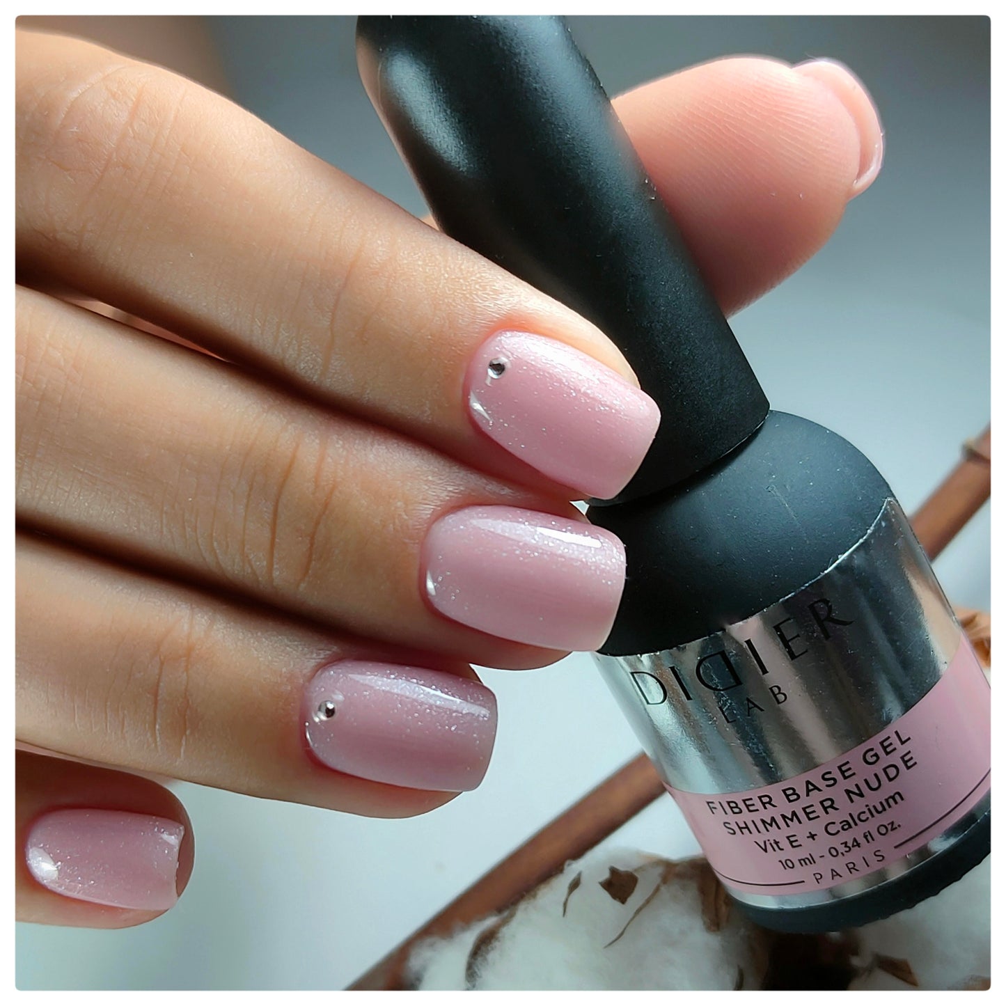 Aluslakk, Smart Fiber, Shimmer Nude, HEMA&TPO vaba, Didier Lab, 10ml