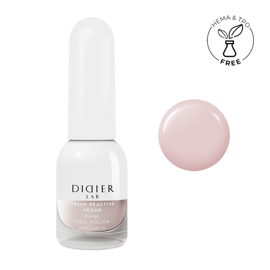 Küünelakk, Vegan Green Reactive, Beige, HEMA&TPO vaba, Didier Lab, 10ml