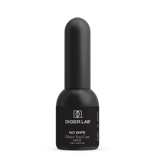 Pealislakk, No Wipe Glitter, gold, Didier Lab, 10 ml