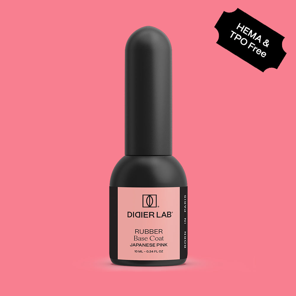 Aluslakk, Rubber Base, japanese pink, HEMA&TPO vaba, Didier Lab, 10ml