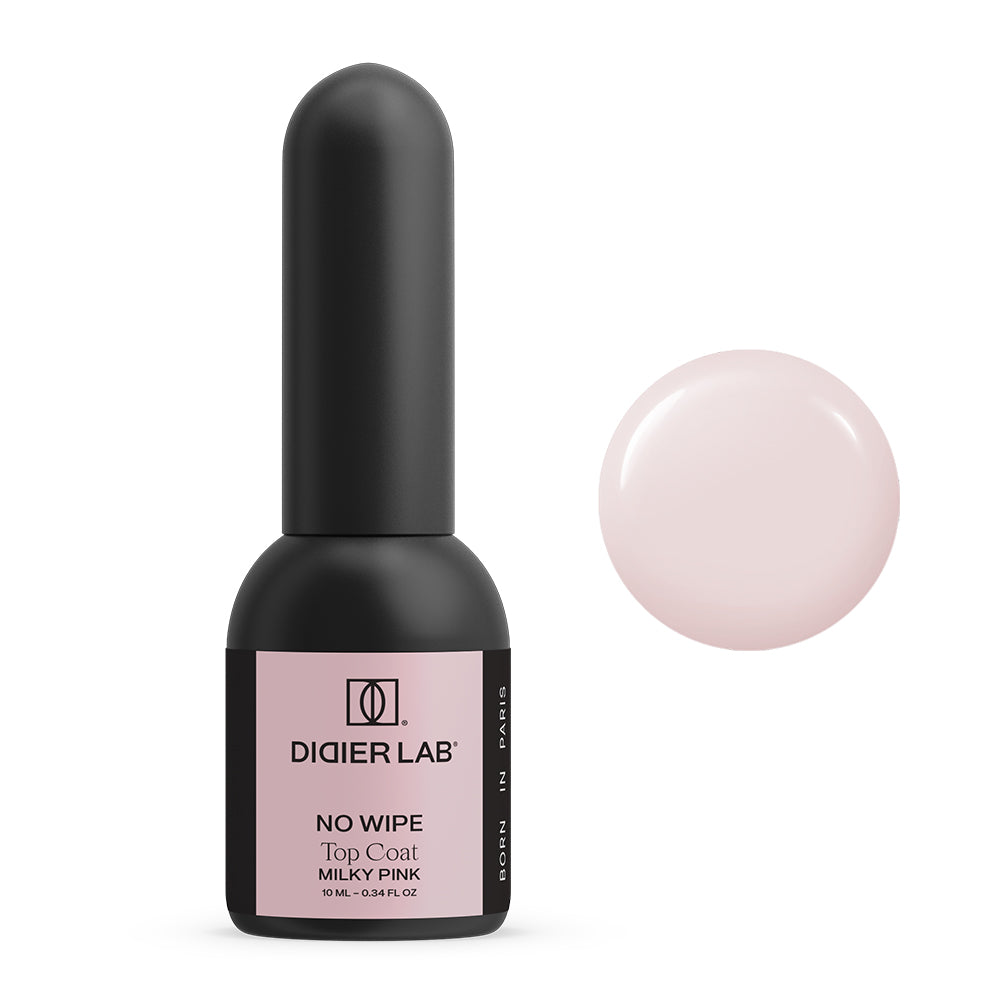 Pealislakk, No Wipe, Milky Pink, Didier Lab, 10ml