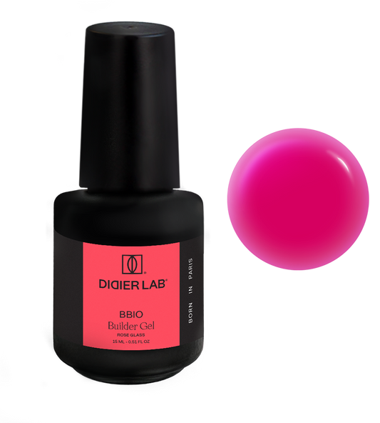 Ehitusgeel, BBIO Glass, rose glass, HEMA&TPO vaba, Didier Lab, 15ml