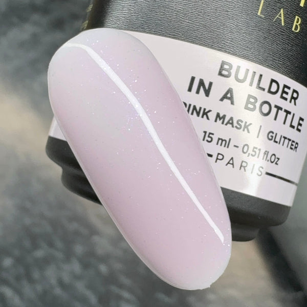 Didier Lab, "Builder Gel in a bottle", Pink Mask Glitter, 15ml