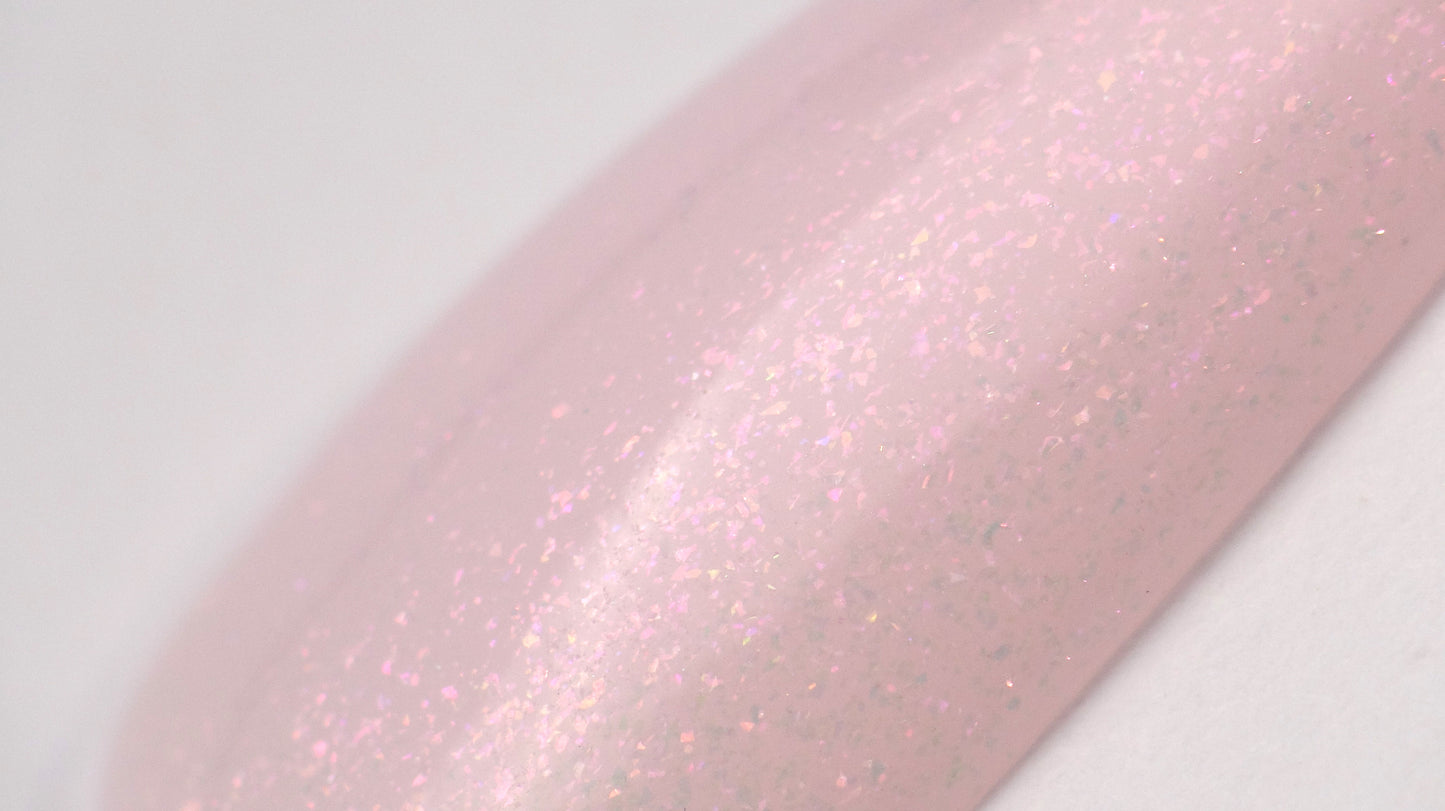 Pealislakk, No Wipe Glitter, pink, Didier Lab, 10 ml