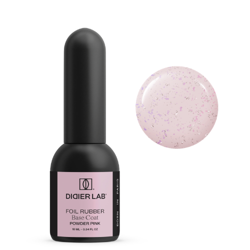 Aluslakk, Rubber Base, Foil Powder Pink, Didier Lab, 10ml
